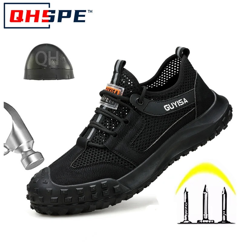 Sports Equipment Brands - mens fashion breathable steel toe cap