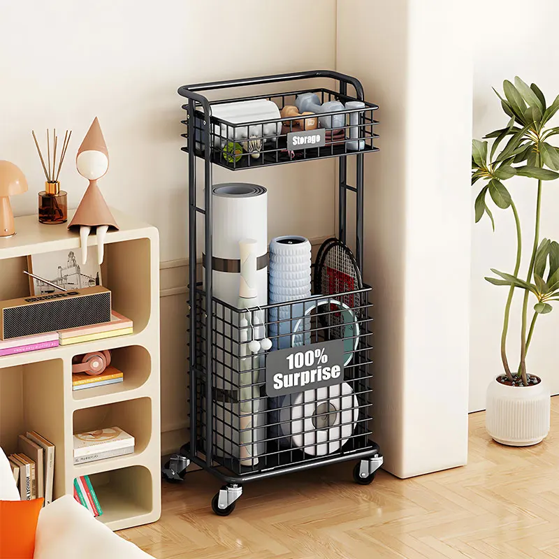 Sports Equipment Cart - Home With Wheels Yoga Mat Storage