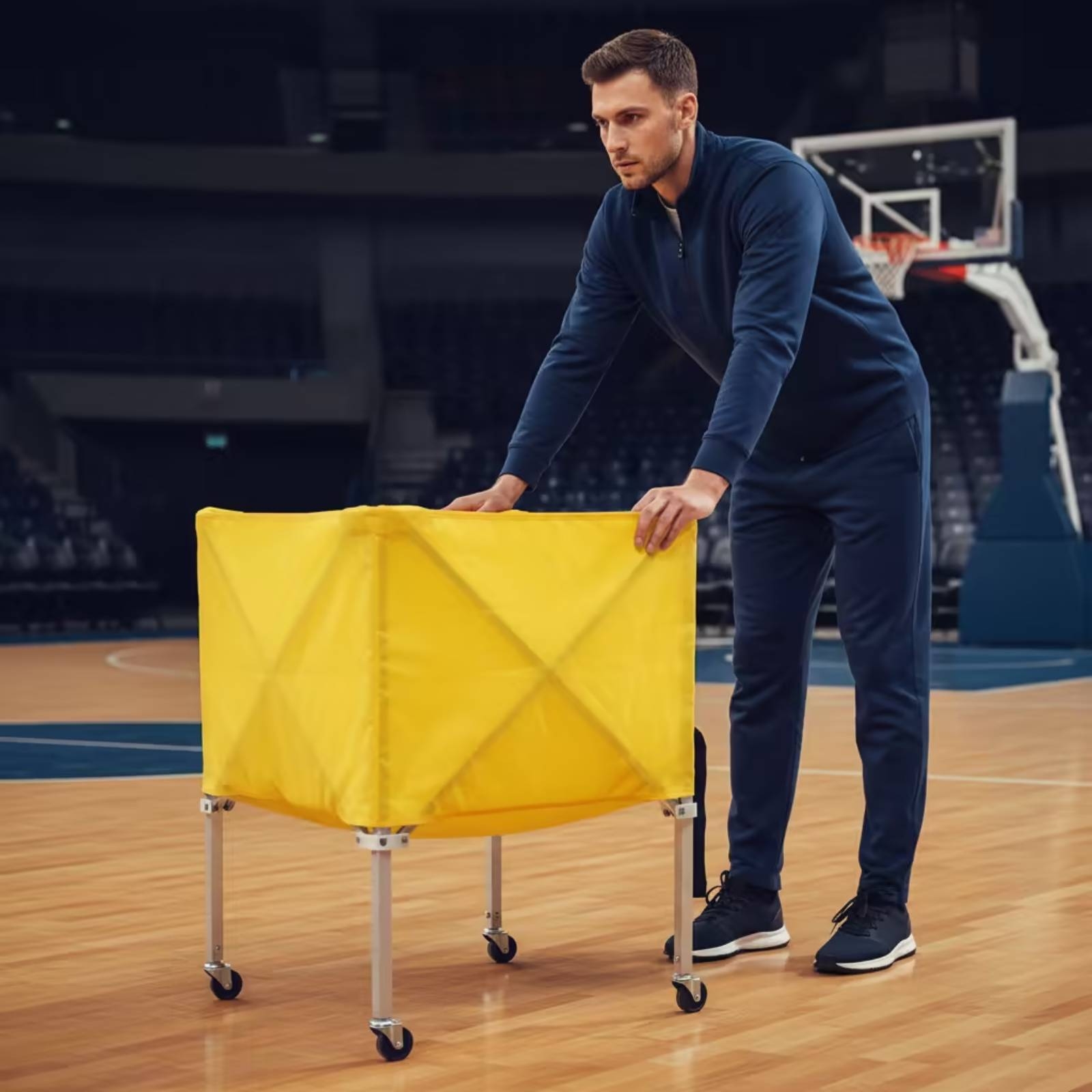 Collapsible Ball Cart Four-Whe - Sports Equipment Cart recension och pris