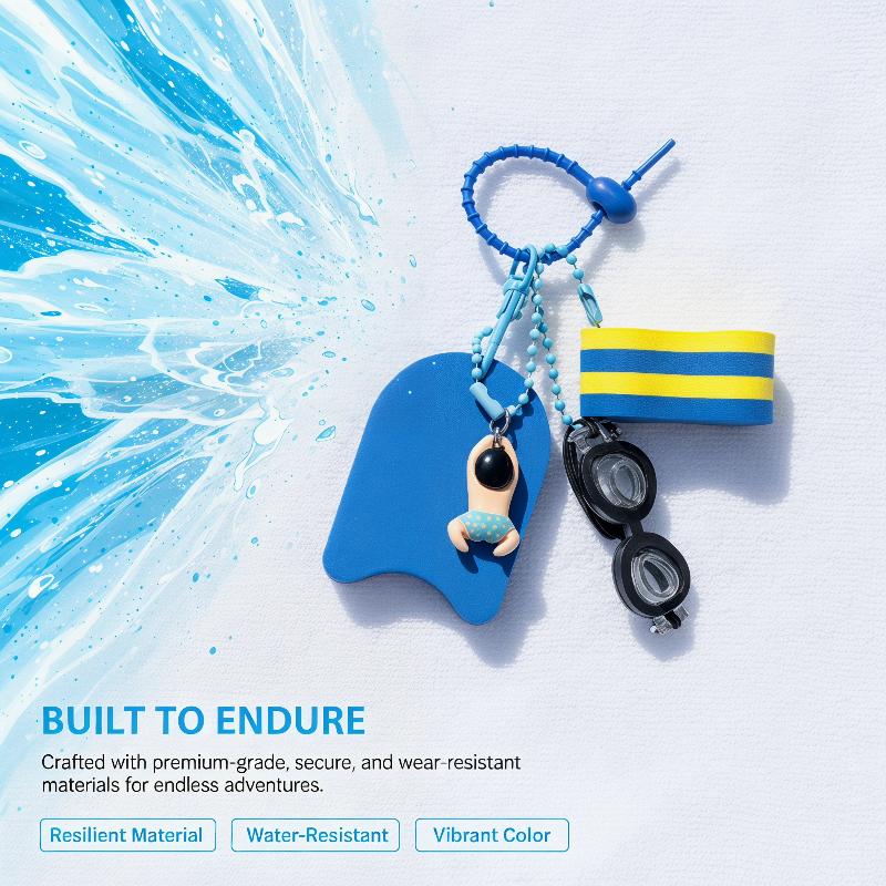 (N) Keychain Swim Themed Keych - Swimming Kickboard recension och pris