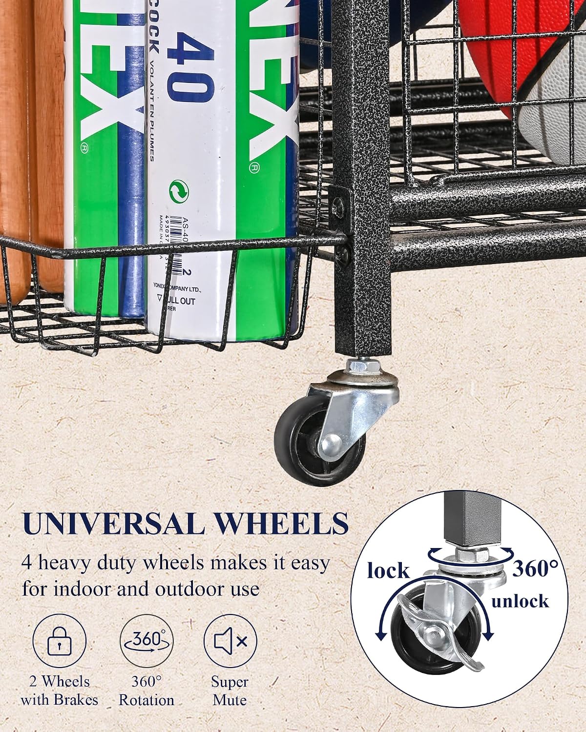 Sports Equipment Garage Organi - Sports Equipment Cart recension och pris