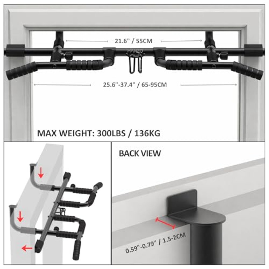 Doorway Pull Up Bar Set with S - Sports Equipment For Home recension och pris